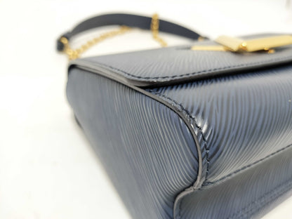 LOUIS VUITTON M53090 LOUIS VUITTON Epi Twist MM M53090 AR0220 Navy Mirrored RFID Enabled Shoulder Bag