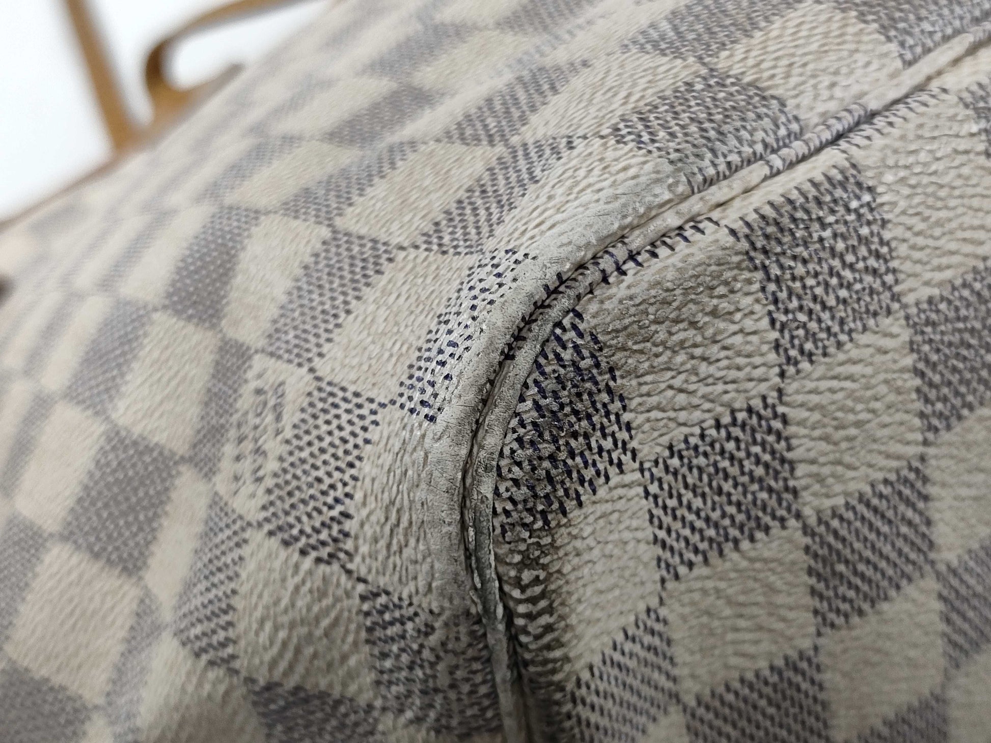 LOUIS VUITTON N 41361 Damier Azur LOUIS VUITTON N51107 Azur Neverfull MM Tote Bag
