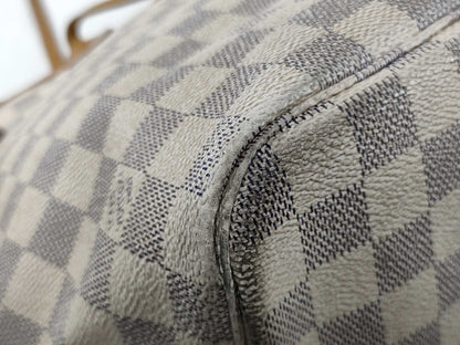 LOUIS VUITTON N 41361 Damier Azur LOUIS VUITTON N51107 Azur Neverfull MM Tote Bag