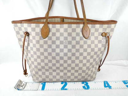 LOUIS VUITTON N 41361 Damier Azur LOUIS VUITTON N51107 Azur Neverfull MM Tote Bag