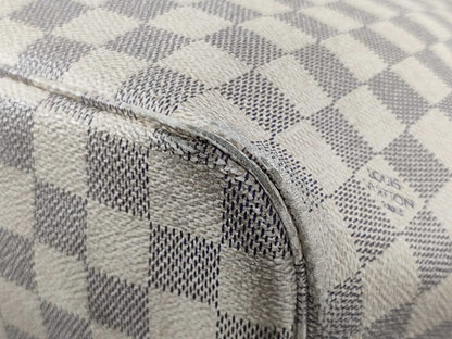 LOUIS VUITTON N 41361 Damier Azur LOUIS VUITTON N51107 Azur Neverfull MM Tote Bag