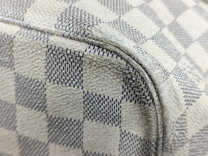 LOUIS VUITTON N 41361 Damier Azur LOUIS VUITTON N51107 Azur Neverfull MM Tote Bag