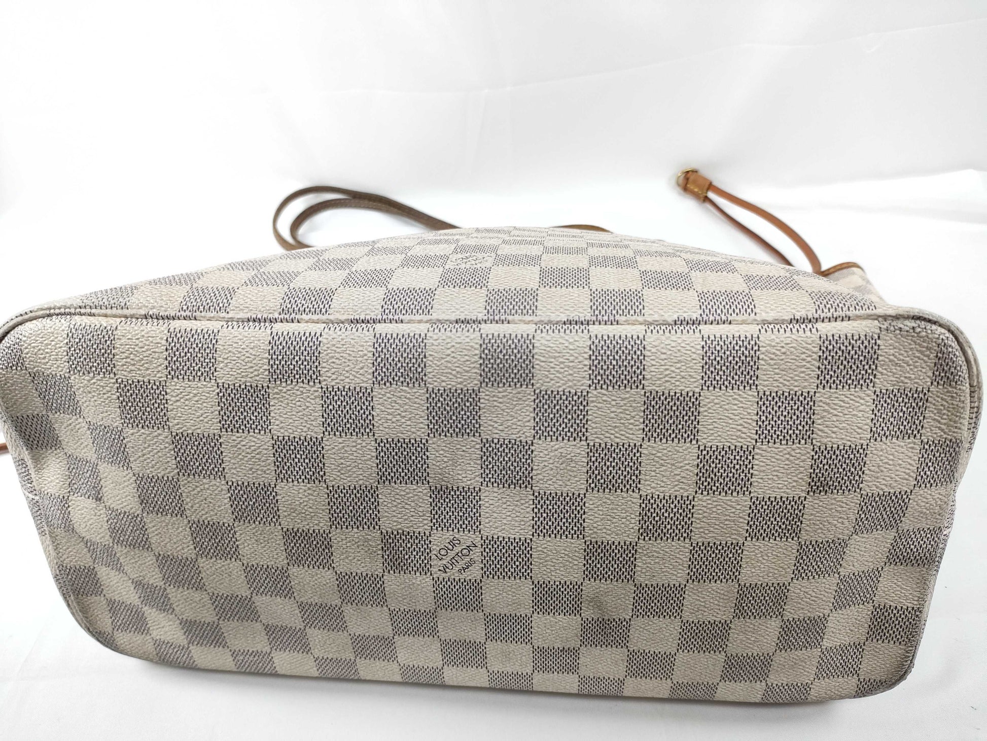LOUIS VUITTON N 41361 Damier Azur LOUIS VUITTON N51107 Azur Neverfull MM Tote Bag