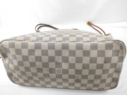 LOUIS VUITTON N 41361 Damier Azur LOUIS VUITTON N51107 Azur Neverfull MM Tote Bag