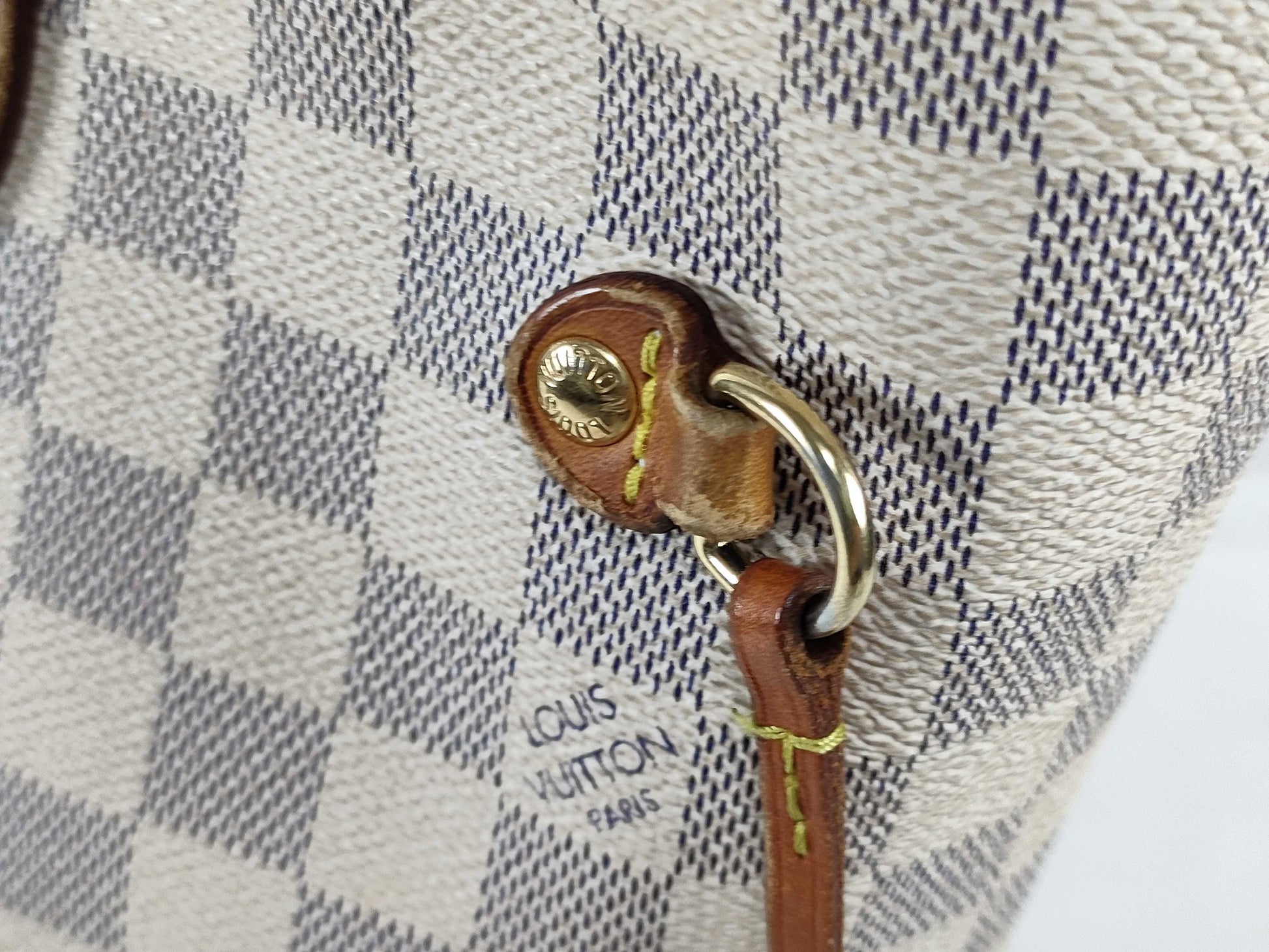 LOUIS VUITTON N 41361 Damier Azur LOUIS VUITTON N51107 Azur Neverfull MM Tote Bag