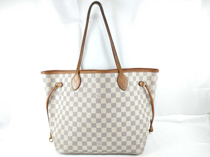 LOUIS VUITTON N 41361 Damier Azur LOUIS VUITTON N51107 Azur Neverfull MM Tote Bag