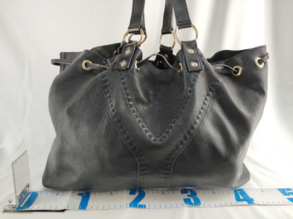 SAINT LAURENT Drawstring Leather Handbag