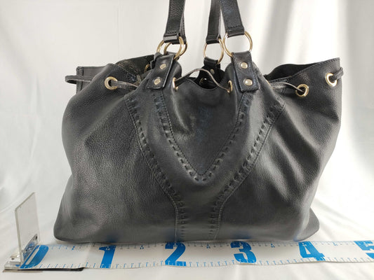 SAINT LAURENT Drawstring Leather Handbag
