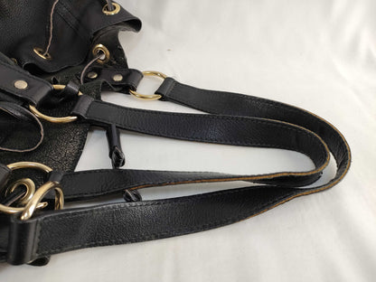 SAINT LAURENT Drawstring Leather Handbag