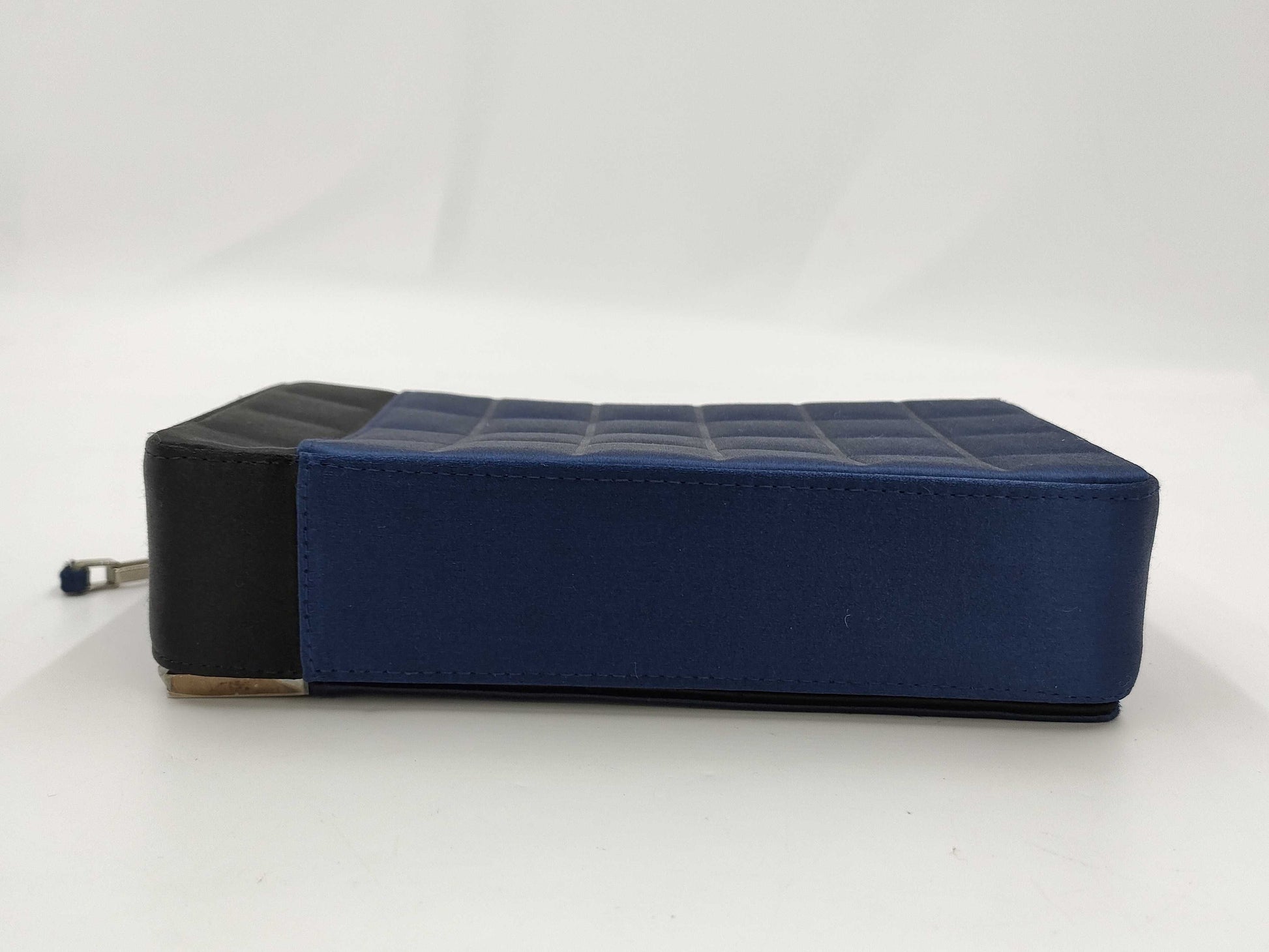 CHANEL Chocolate Bar Blue x Black Nylon Shoulder Bag