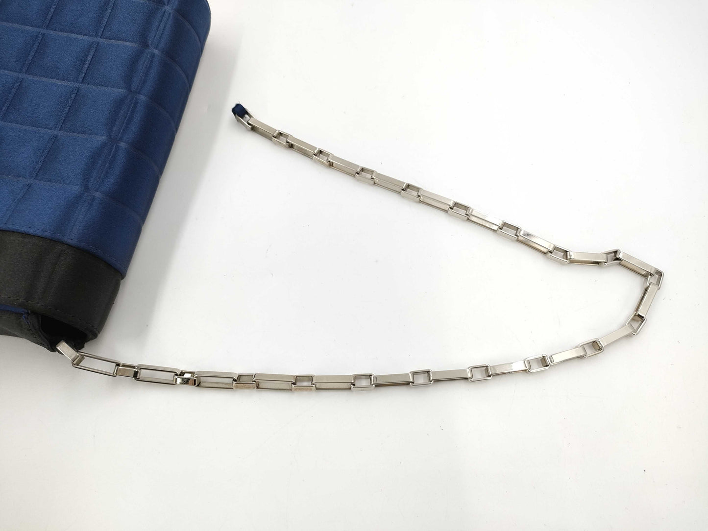 CHANEL Chocolate Bar Blue x Black Nylon Shoulder Bag