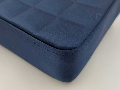 CHANEL Chocolate Bar Blue x Black Nylon Shoulder Bag