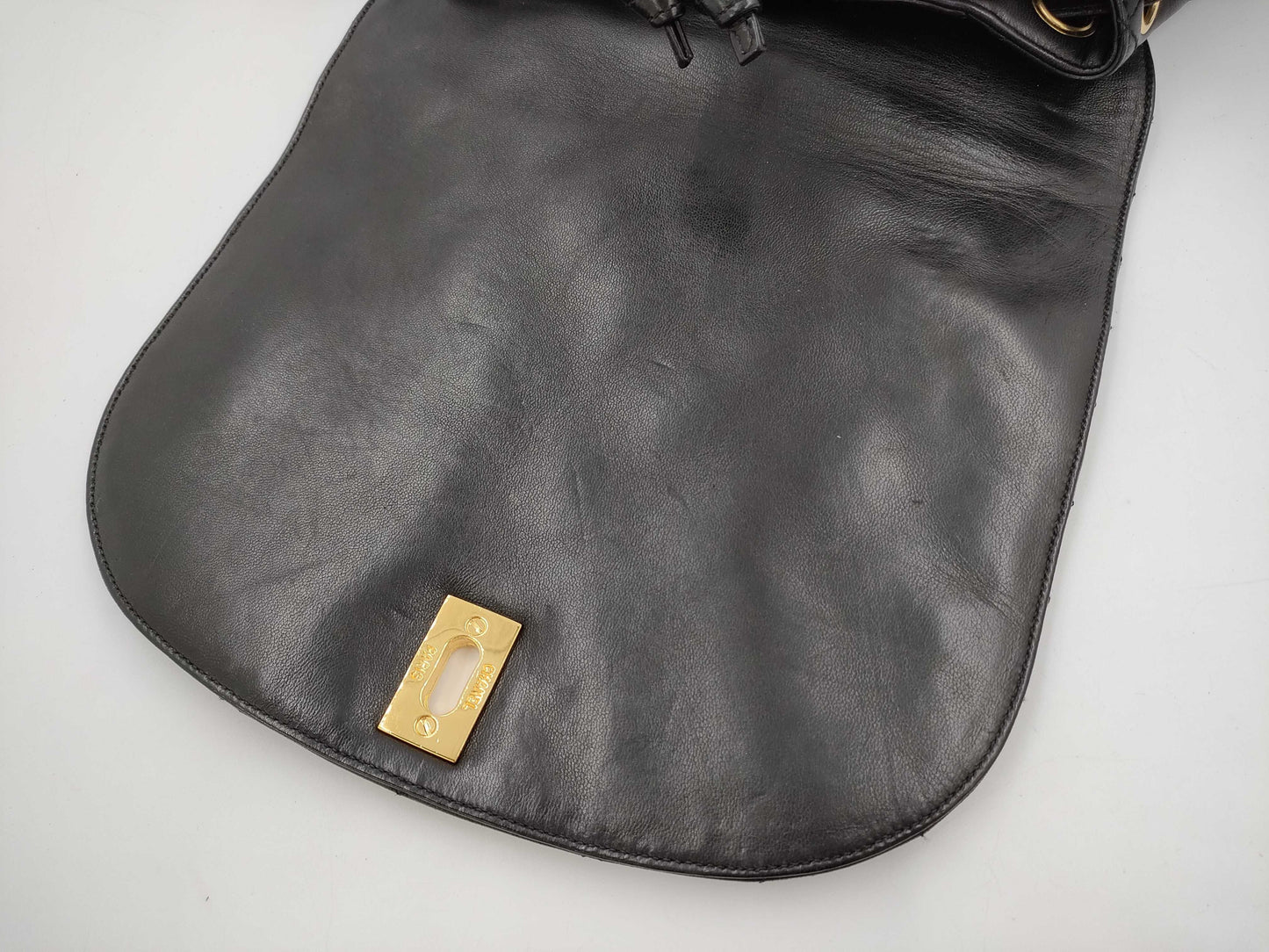 CHANEL Matelasse Lamb Black Backpack with Coco Mark