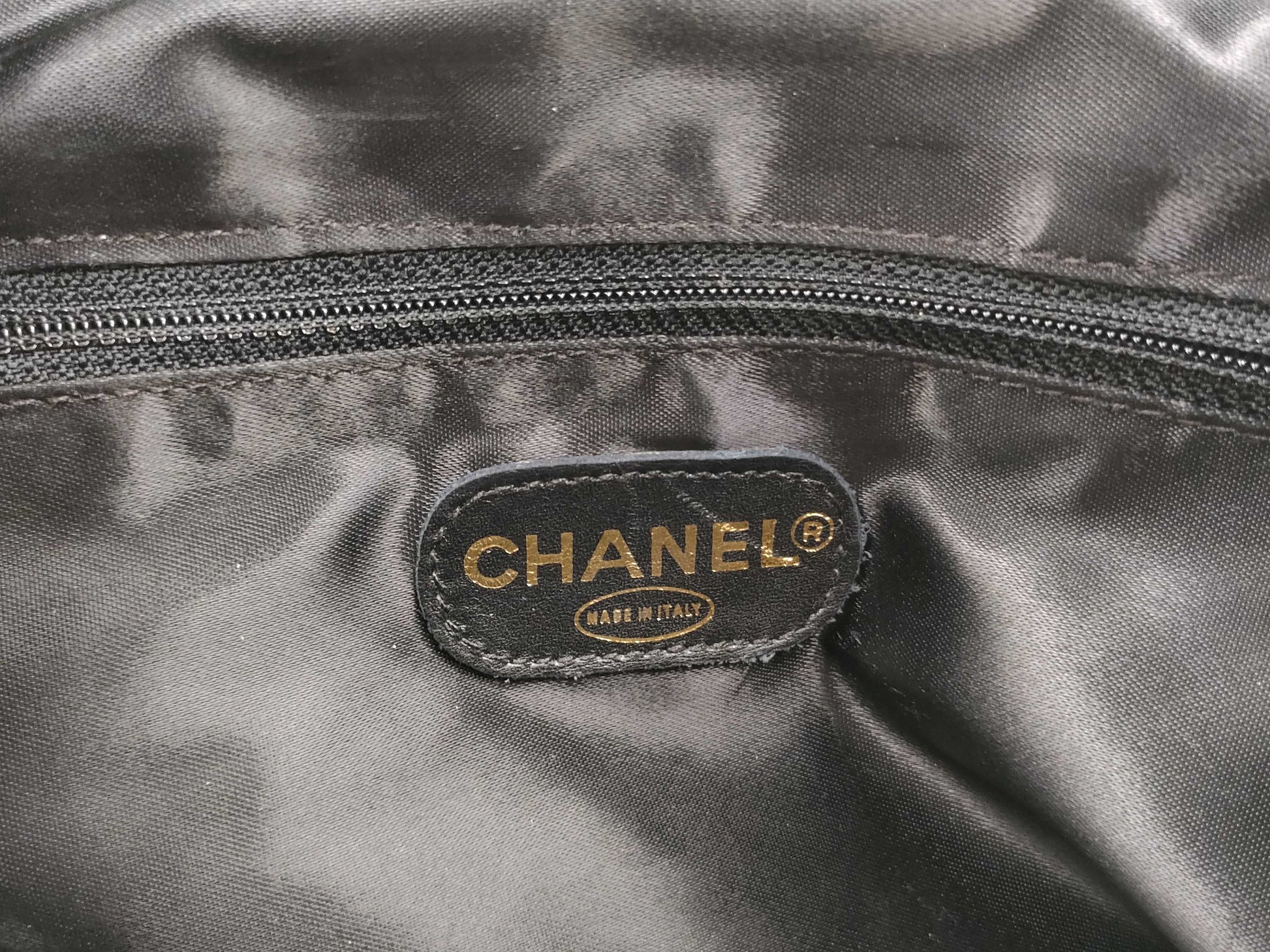 CHANEL Matelasse Lamb Black Backpack with Coco Mark