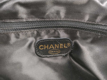 CHANEL Matelasse Lamb Black Backpack with Coco Mark