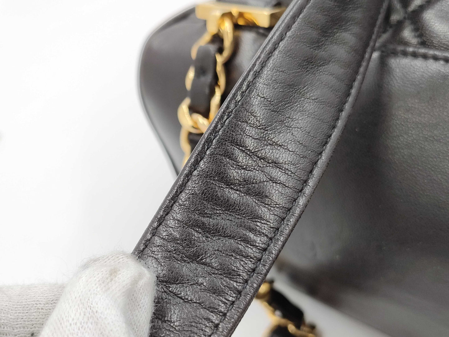 CHANEL Matelasse Lamb Black Backpack with Coco Mark