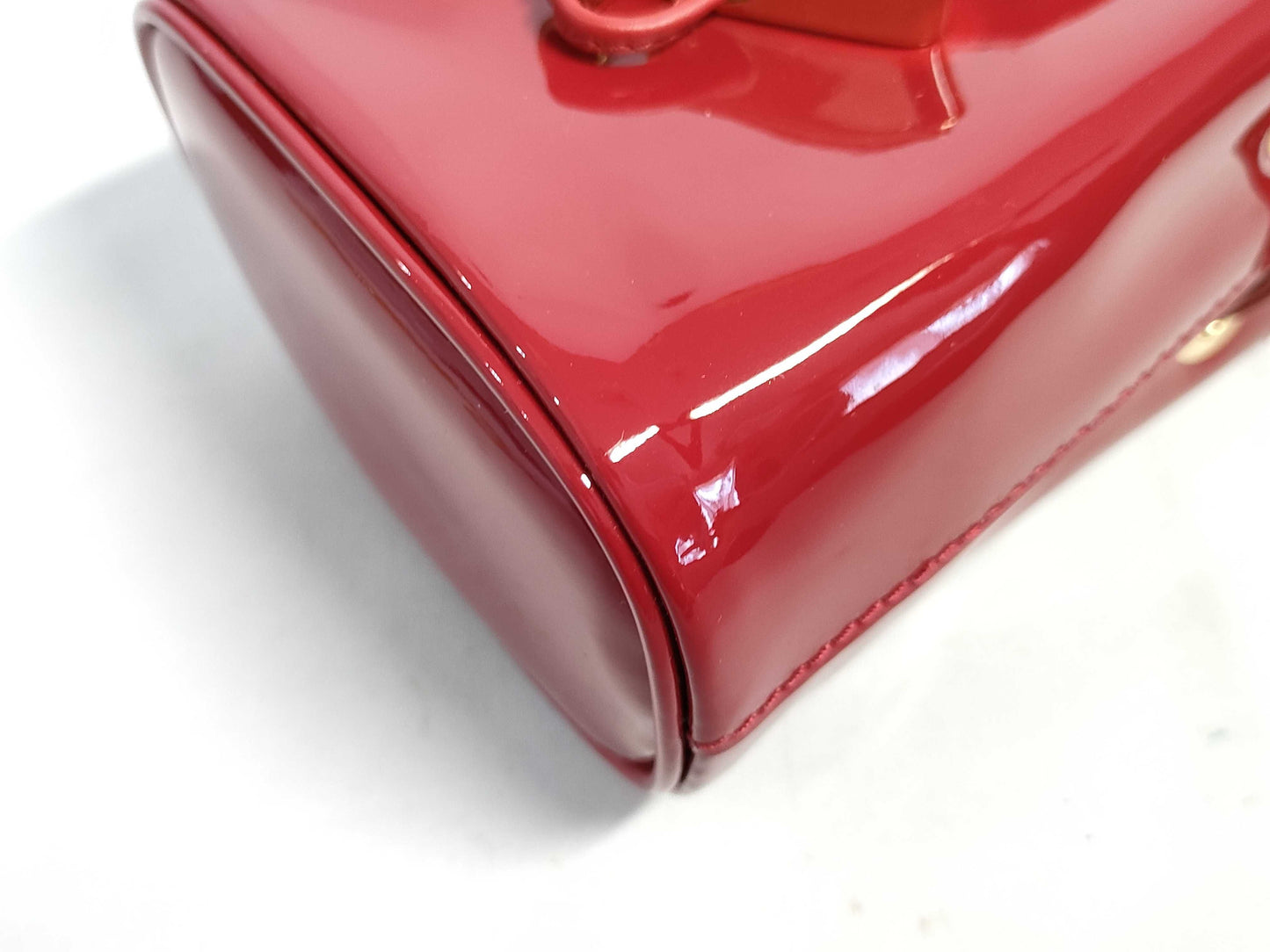 PRADA Patent Red 1NR016 Shoulder Bag