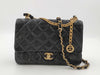 CHANEL Matelasse Chain Shoulder Bag in Black Lamb