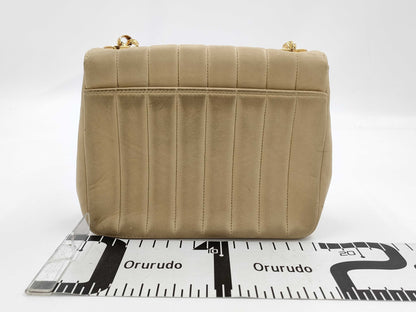 CHANEL Mademoiselle Chain Shoulder Bag Beige