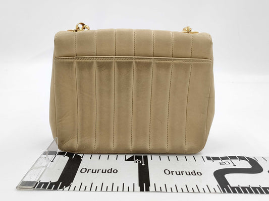 CHANEL Mademoiselle Chain Shoulder Bag Beige