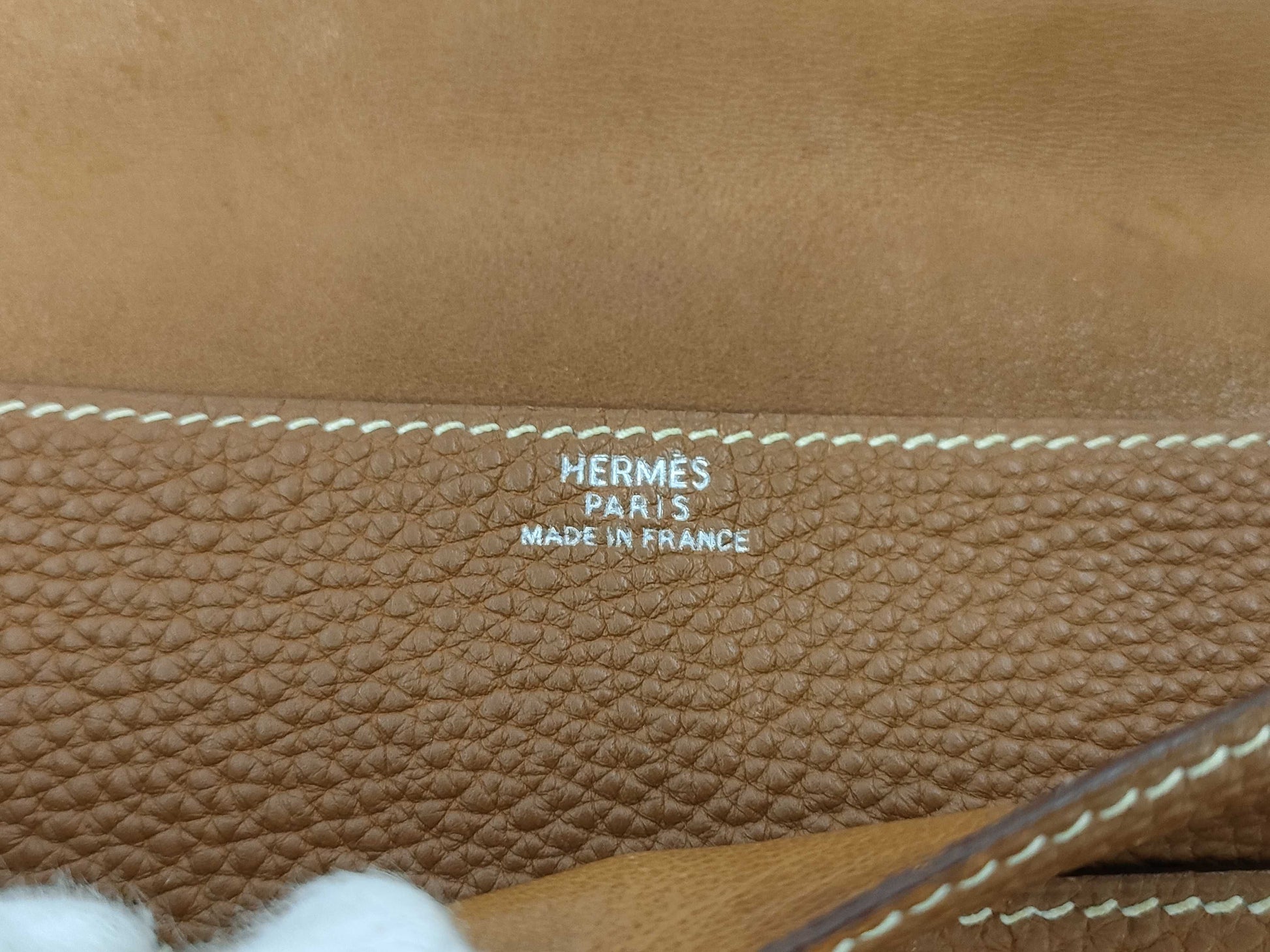HERMES Dogon Waist Pouch with Silver Hardware, Brown Shoulder Bag
