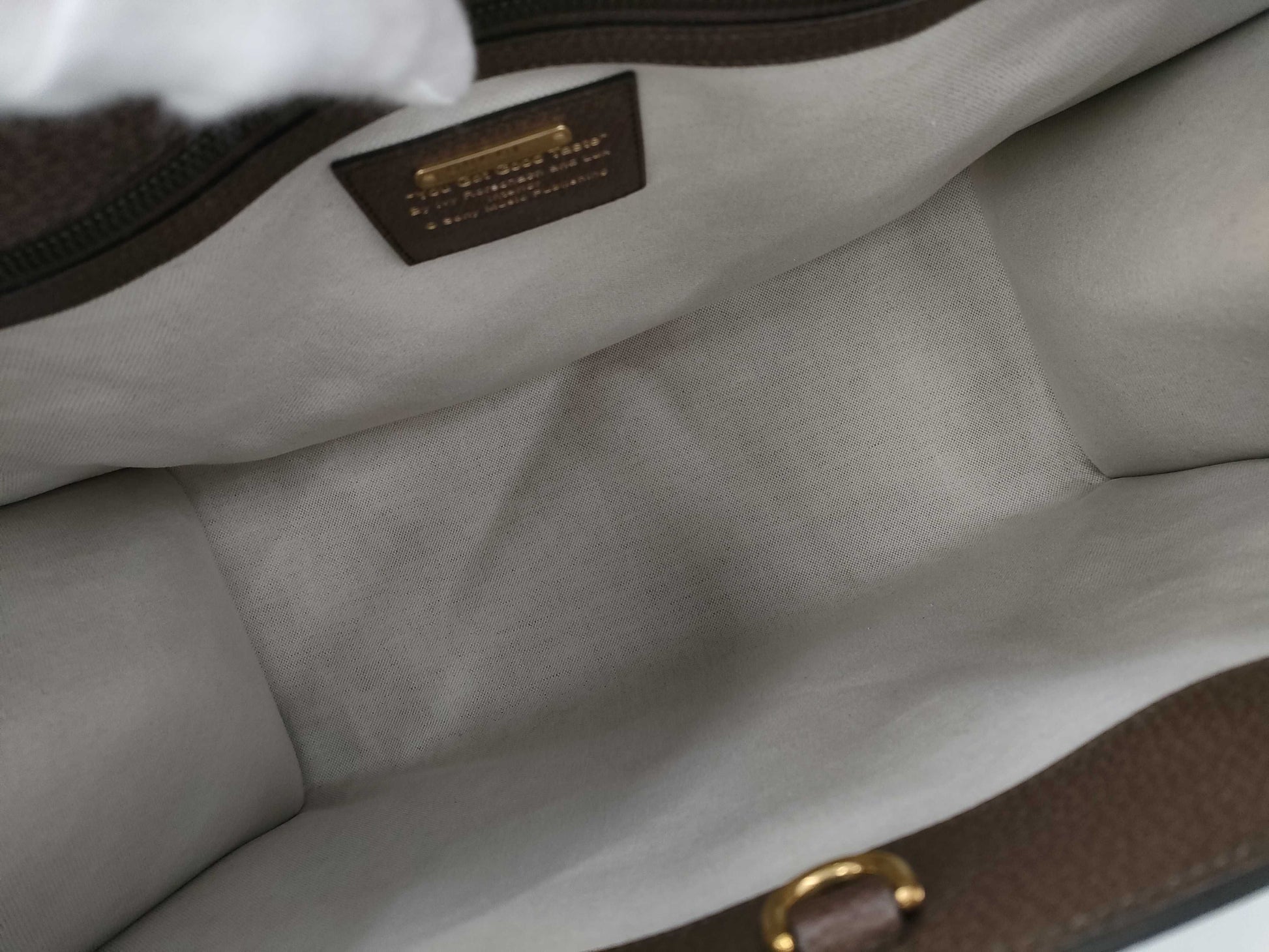 GUCCI 100th Anniversary Model Leather 2-Way Brown Tote Bag