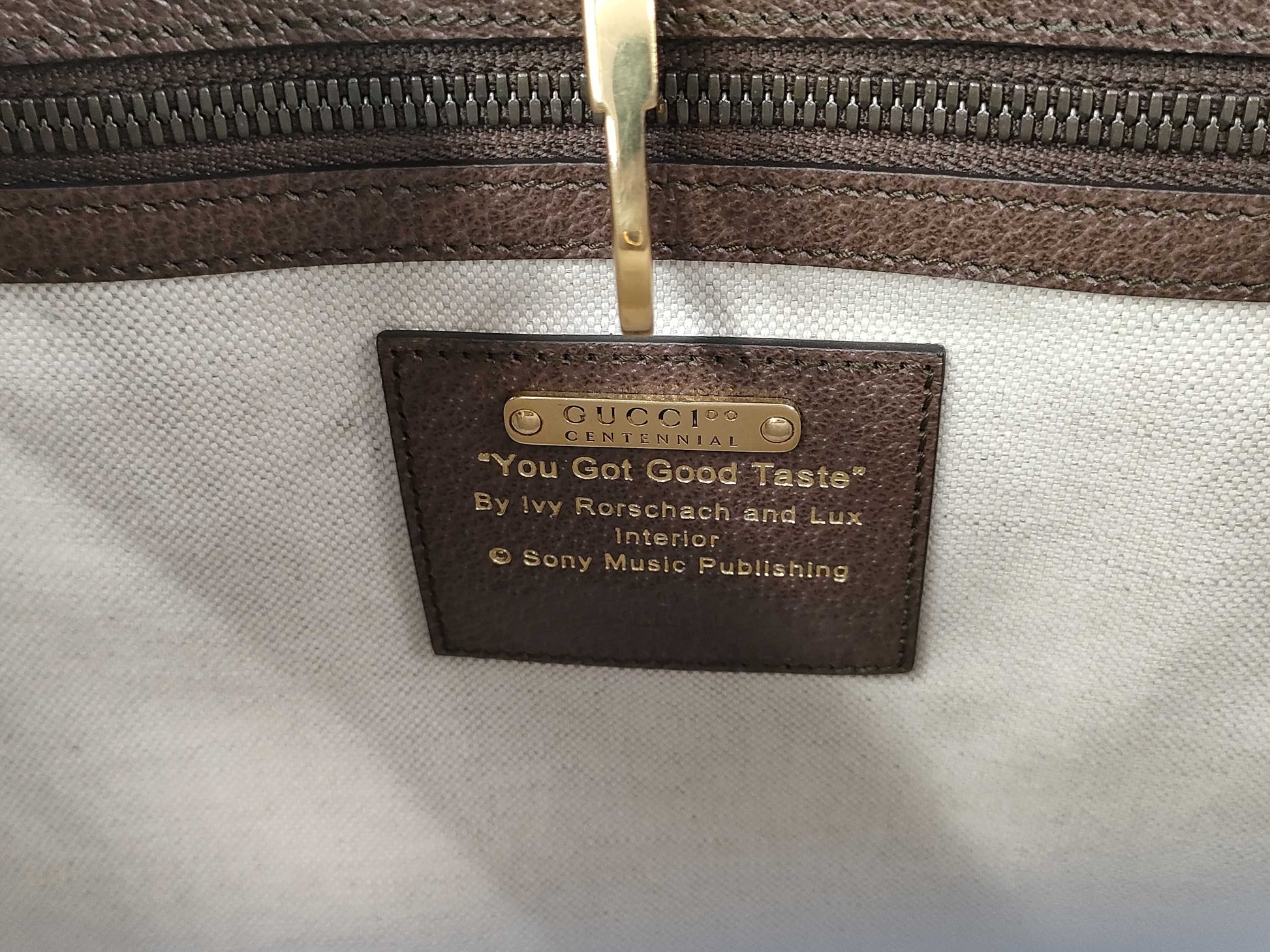 GUCCI 100th Anniversary Model Leather 2-Way Brown Tote Bag