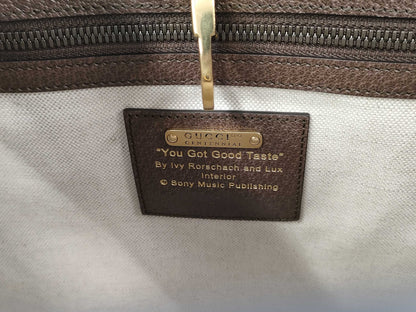 GUCCI 100th Anniversary Model Leather 2-Way Brown Tote Bag