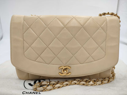 CHANEL Matelasse Diana 25 Lambskin with Gold Hardware, Chain Shoulder Bag, 3rd Series