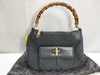 GUCCI Bamboo Turnlock GG Canvas One-Shoulder Tote Bag