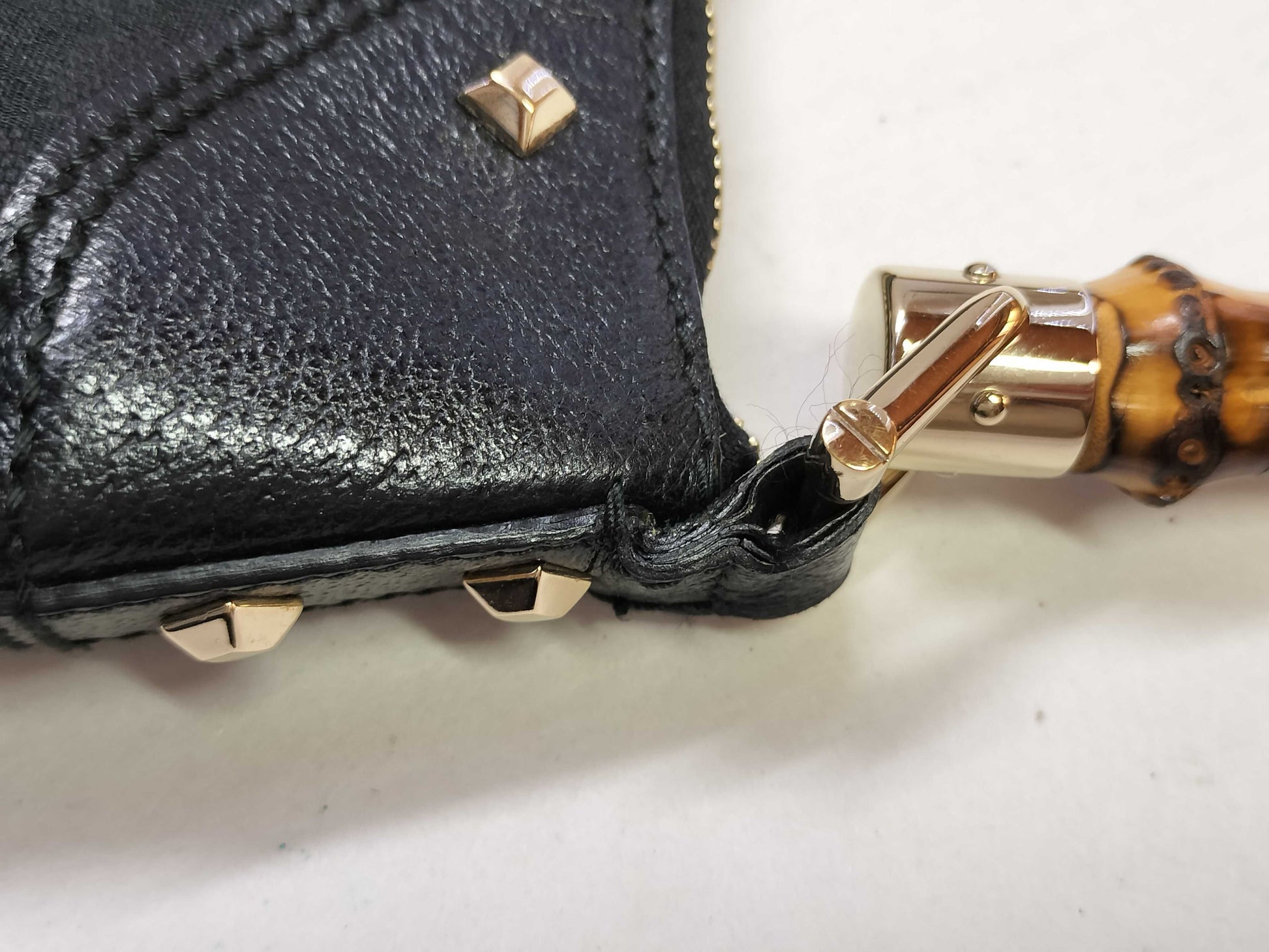 GUCCI Bamboo Turnlock GG Canvas One-Shoulder Tote Bag