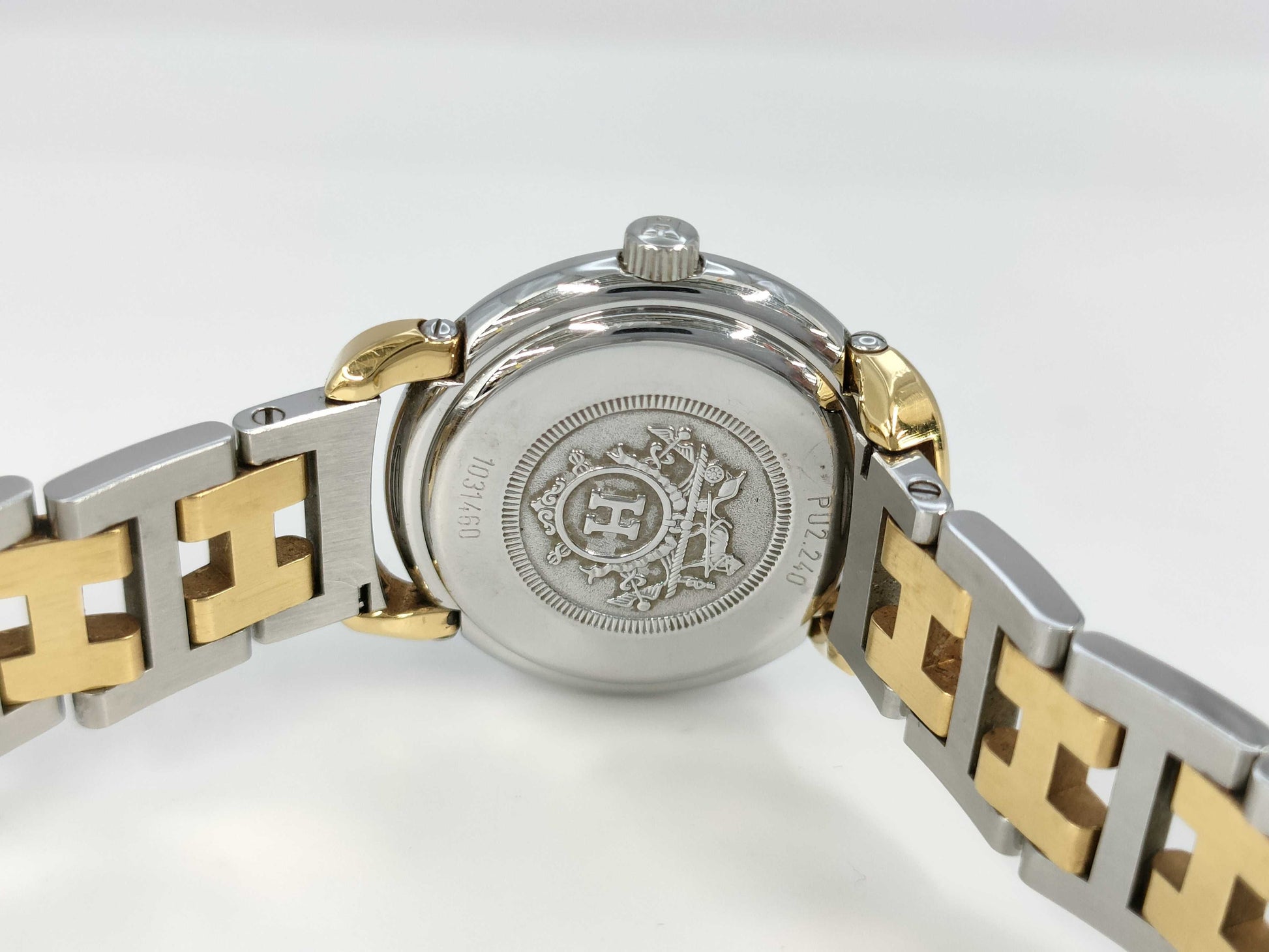HERMES Pullman PU2.240 1031460 Quartz Women's Watch with Defective Daily Accuracy
