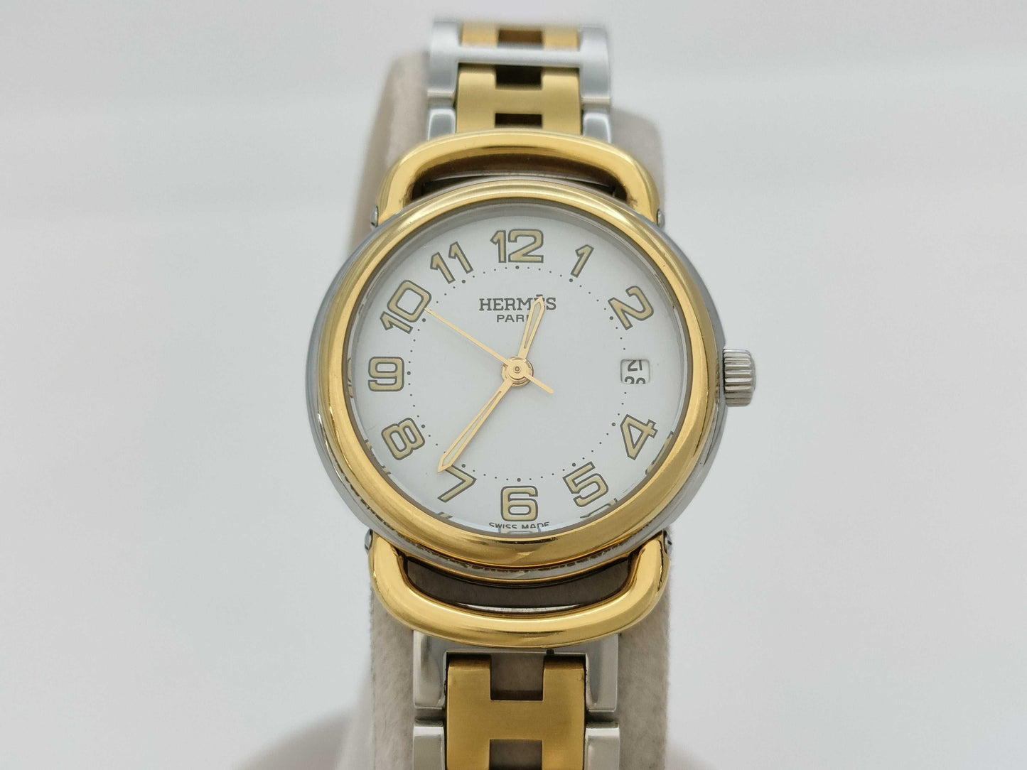 HERMES Pullman PU2.240 1031460 Quartz Women's Watch with Defective Daily Accuracy