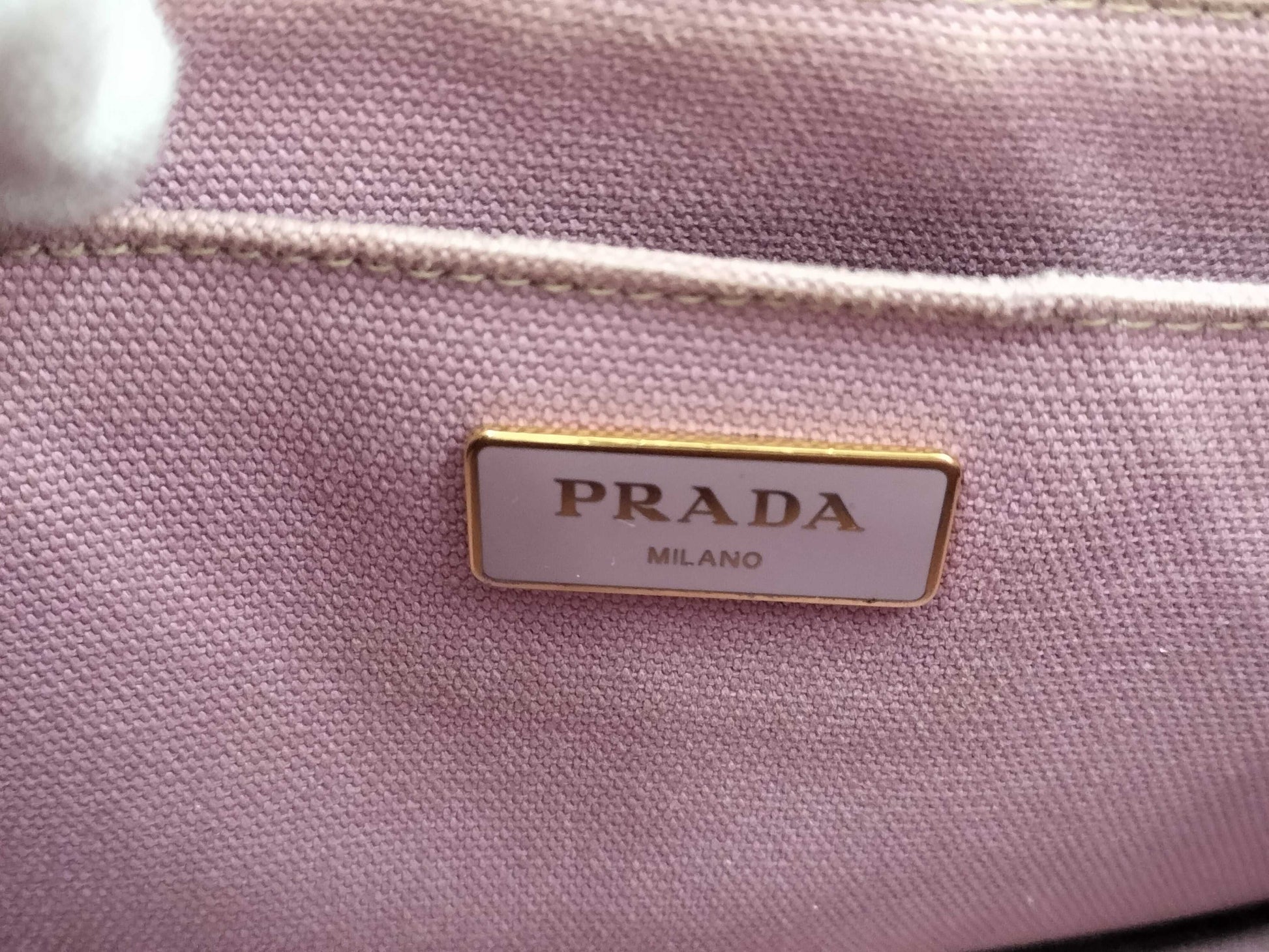 PRADA Canapa Mini 2-way Canvas Handbag in Pink
