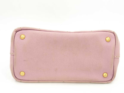 PRADA Canapa Mini 2-way Canvas Handbag in Pink