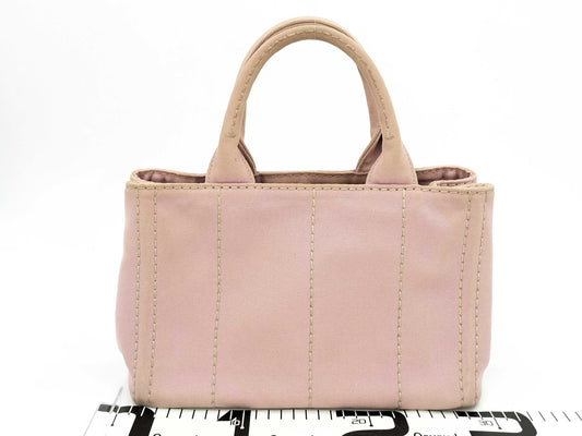 PRADA Canapa Mini 2-way Canvas Handbag in Pink