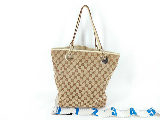 GUCCI GG Canvas GG Canvas x Leather Tote Bag Tote Bag