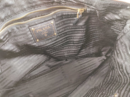 PRADA Nylon Tessuto Triangle Logo 2-Way Tote Bag with Strap