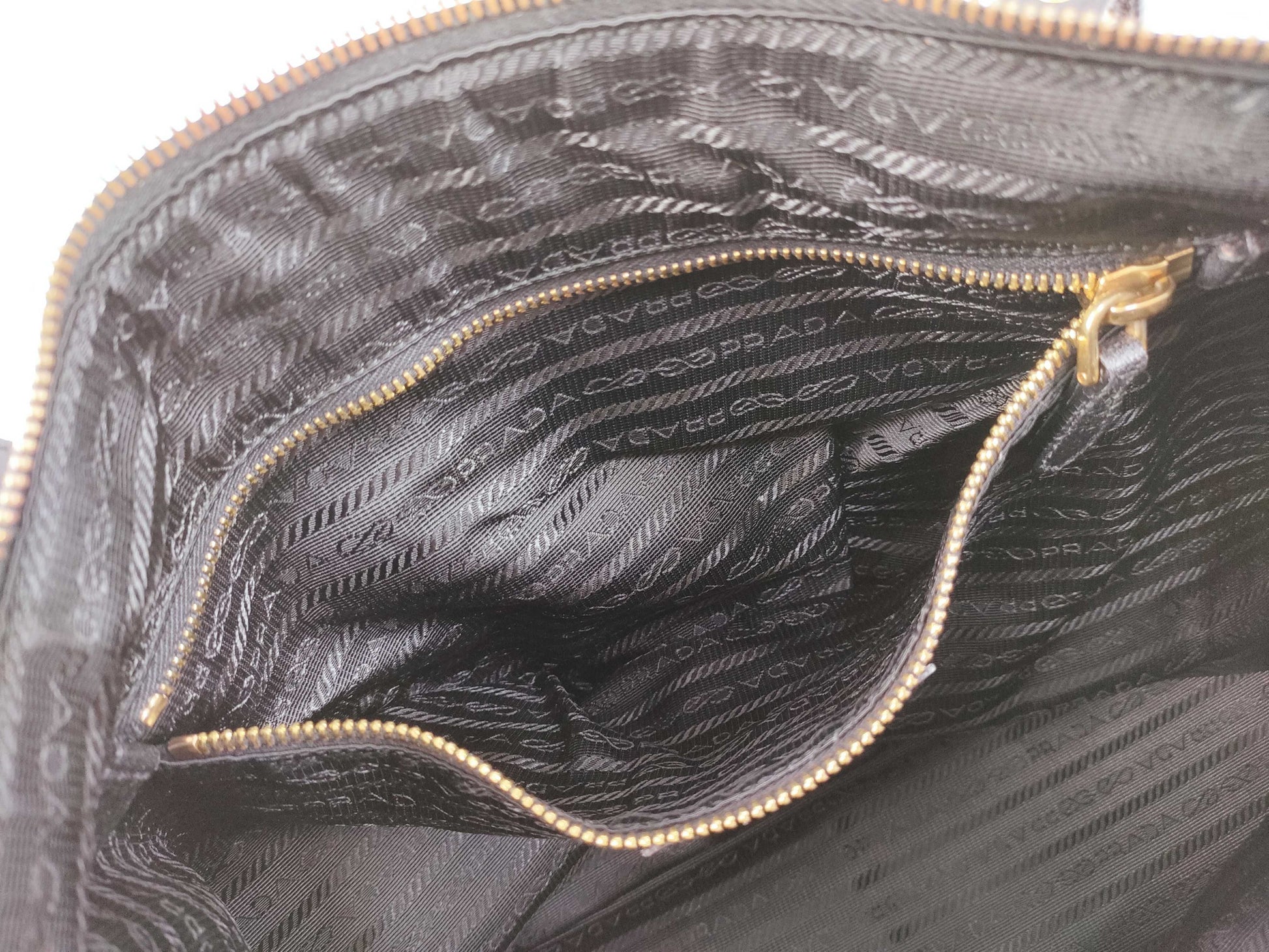 PRADA Nylon Tessuto Triangle Logo 2-Way Tote Bag with Strap