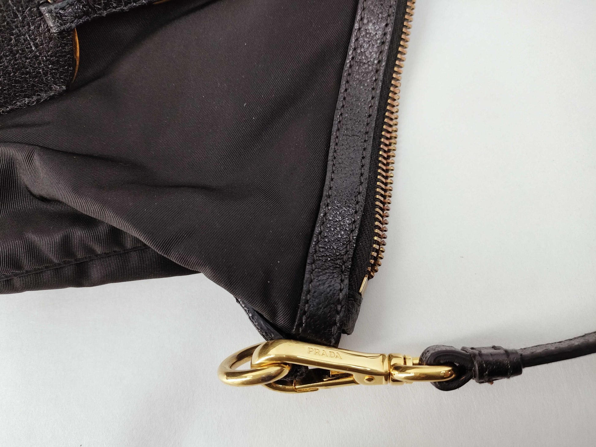 PRADA Nylon Tessuto Triangle Logo 2-Way Tote Bag with Strap