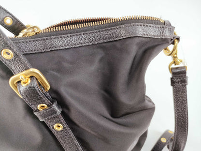 PRADA Nylon Tessuto Triangle Logo 2-Way Tote Bag with Strap