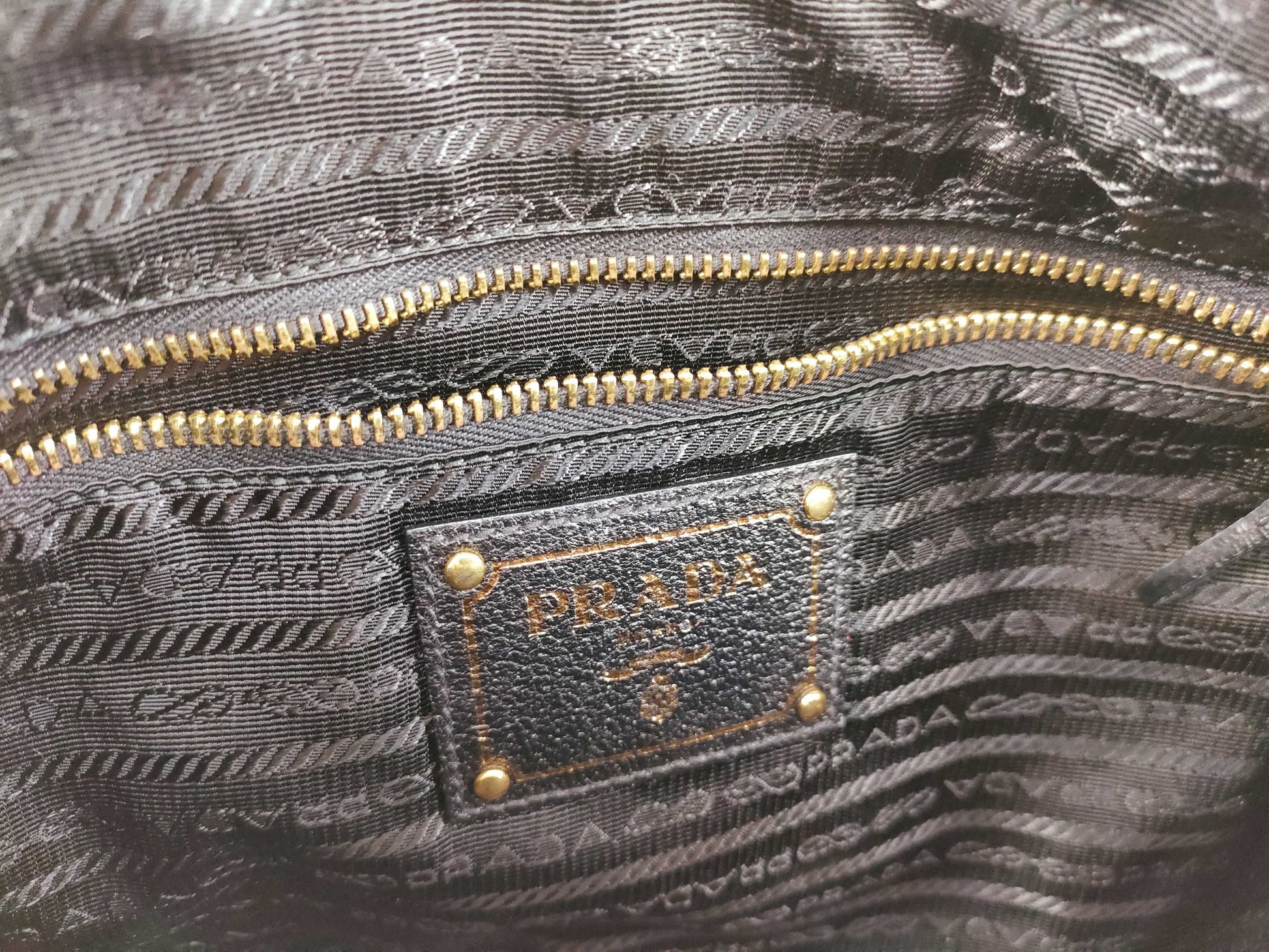 PRADA Nylon Tessuto Triangle Logo 2-Way Tote Bag with Strap