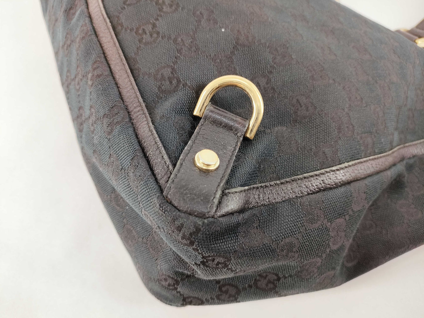 GUCCI GG Canvas GG Canvas x Leather Abbey Tote Bag Tote Bag