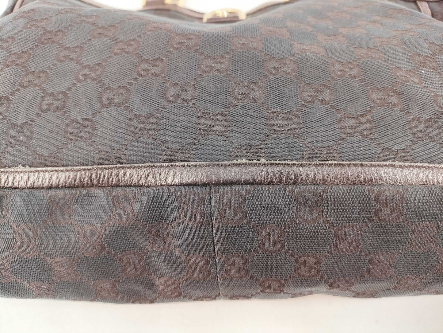 GUCCI GG Canvas GG Canvas x Leather Abbey Tote Bag Tote Bag