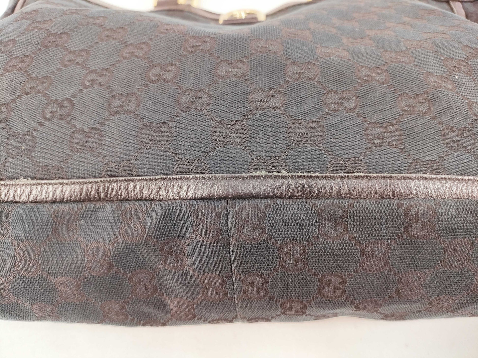 GUCCI GG Canvas GG Canvas x Leather Abbey Tote Bag Tote Bag