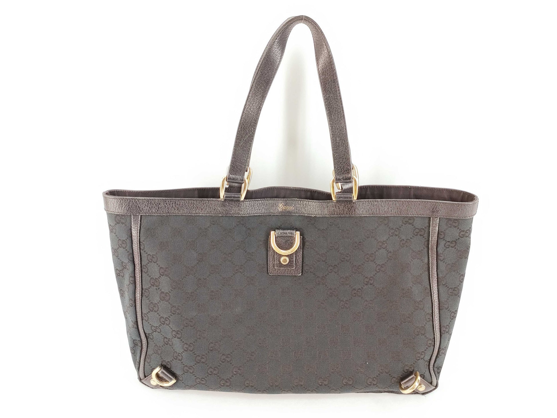 GUCCI GG Canvas GG Canvas x Leather Abbey Tote Bag Tote Bag