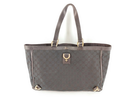 GUCCI GG Canvas GG Canvas x Leather Abbey Tote Bag Tote Bag