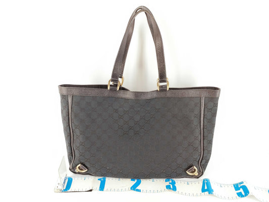 GUCCI GG Canvas GG Canvas x Leather Abbey Tote Bag Tote Bag