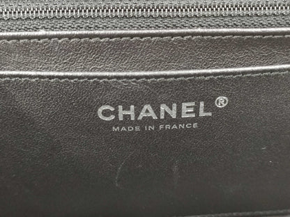 CHANEL Patent Leather Chain Shoulder Bag, Black, 22000022