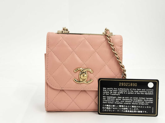 CHANEL Chanel Chain Shoulder Bag Pink Card No. 29 Shoulder Bag